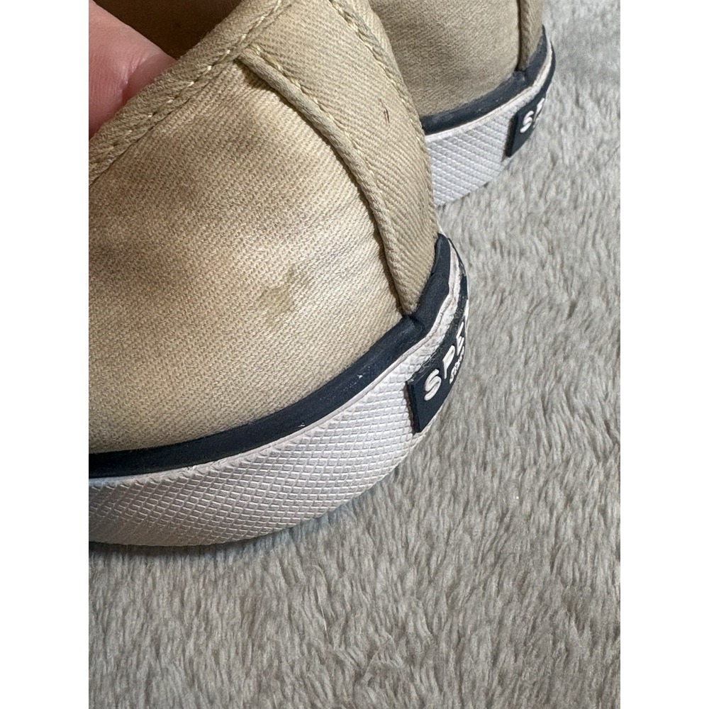 Sperry Crest Vibe Women Oatmeal Beige Canvas Slip On Sneakers STS81137 - Picture 10 of 11